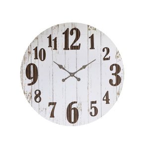White Clock w/ Metal Numbers