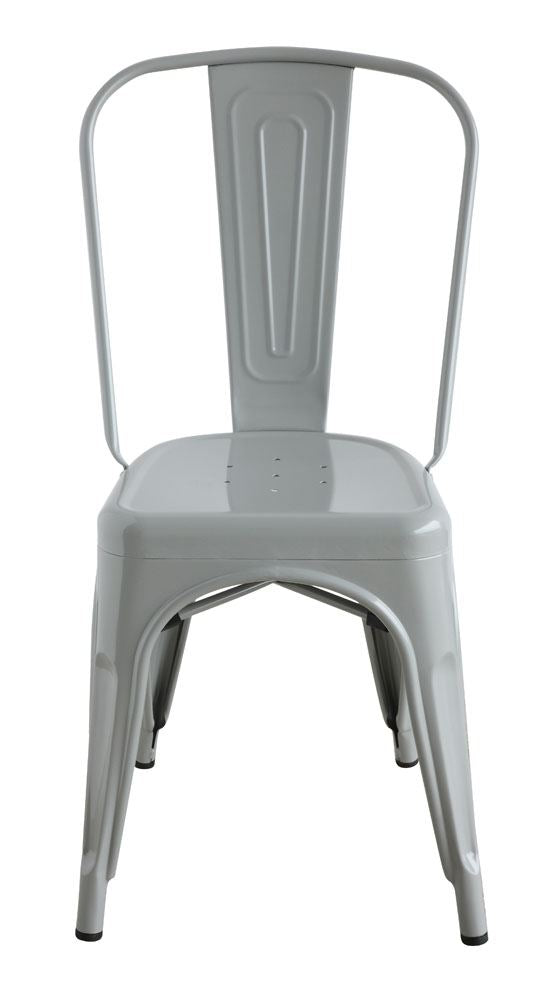 Metal Dining Chair, Grey