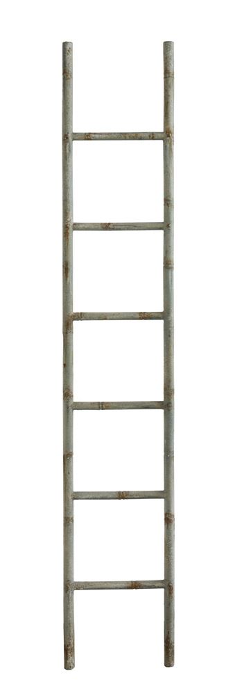 Decorative Metal Ladder, Distressed Blue
