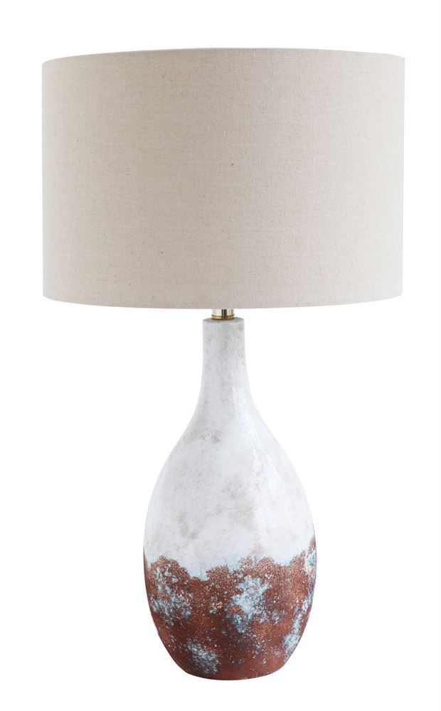 White Glaze Lamp