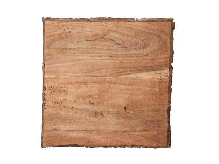 Square Acacia Wood Cheese/Cutting Board w/ Natural Edge