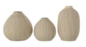 Stoneware Textured Vase Small