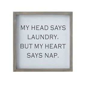 Laundry or Nap Wall Sign