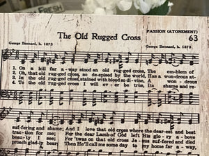 The Old Rugged Cross Wood Hymn