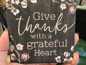 Give Thanks With A Grateful Heart Coaster