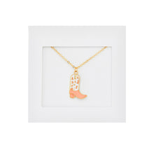 Load image into Gallery viewer, Animal Print Boot Pendant Necklace