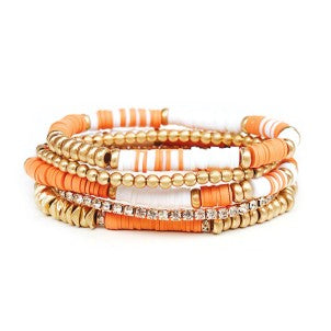 Orange Carrie Bracelet Stack