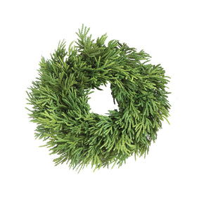 Faux Cedar Wreath 8"