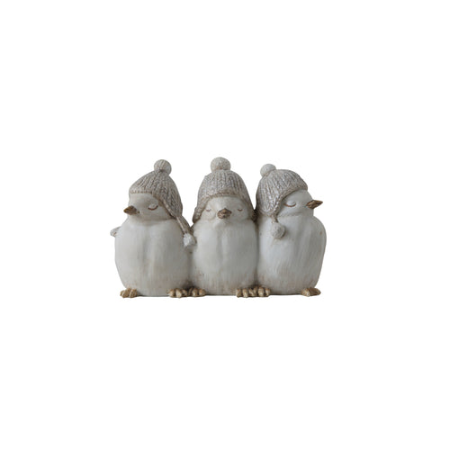 3 Birds w/ Hats