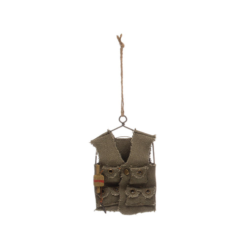 Canvas Multipocket Vest Ornament