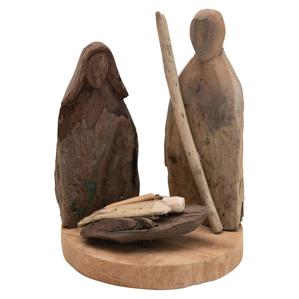 Handmade Driftwood Holy Family