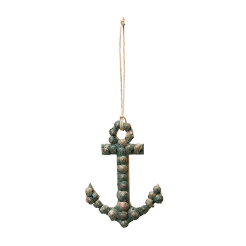 Distressed Anchor Ornament