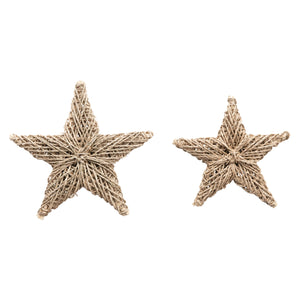 Hand-Woven Seagrass Star Ornament 10"