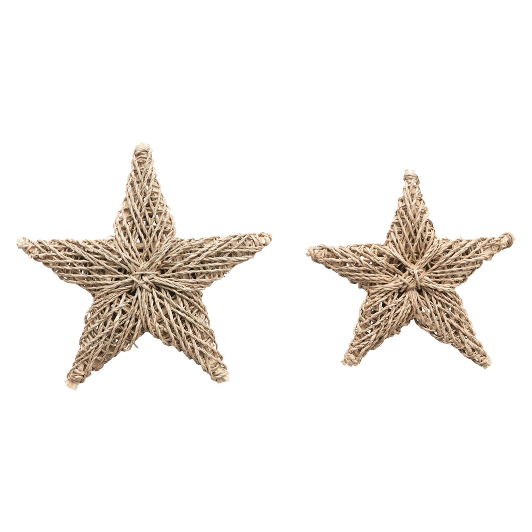 Hand-Woven Seagrass Star Ornament 10