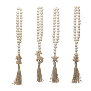 Beads with Seasonal Icon and Jute Tassel