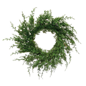 Faux Juniper Wreath 28"