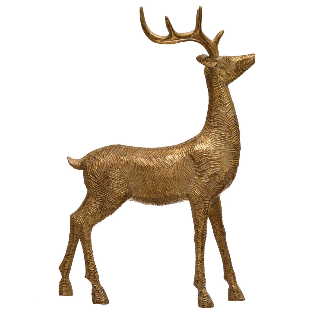 Gold Resin Standing Deer