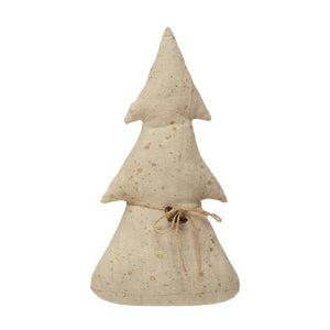 12" Antiqued Canvas Tree with Bells, Natural