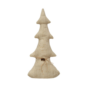 18" Antiqued Canvas Tree with Bells, Natural