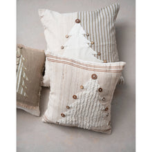 Load image into Gallery viewer, 18&quot; Neutral Trees Stripes Pillow